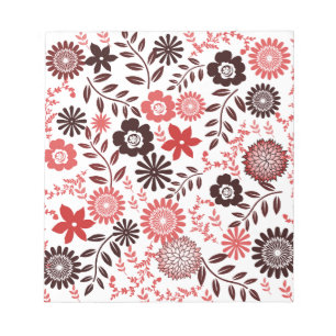 Bloc-note Coral red and brown