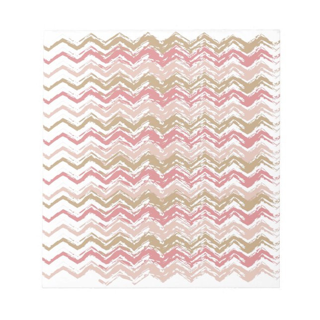 Bloc-note Coral Spice Scribble ZigZag Chevron Motif (Devant)