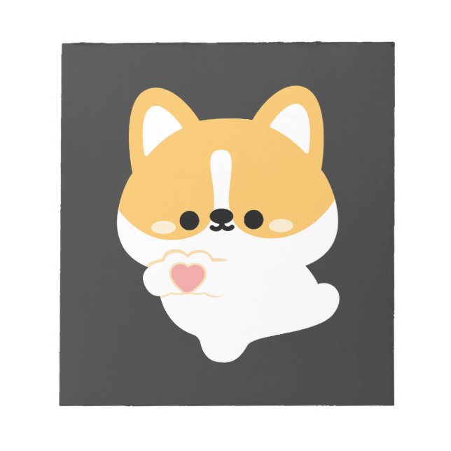Bloc-note Corgi d'amour (Devant)