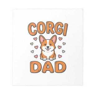 Bloc-note Corgi Papa Gravure Vintage T-shirt pour amateur de