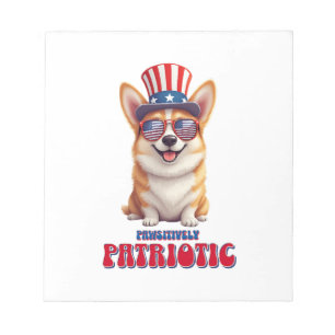 Bloc-note Corgi Patriotique - Extrêmement Patriotique