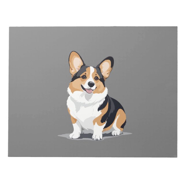 Bloc-note Corgi Vector Graphisme Art Portrait Animal Spirit (Devant)