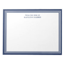 Correspondance Personnalisée Bordure Bleu Marine