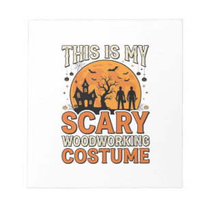 Bloc-note Costume de menuiserie effrayant Halloween Design V
