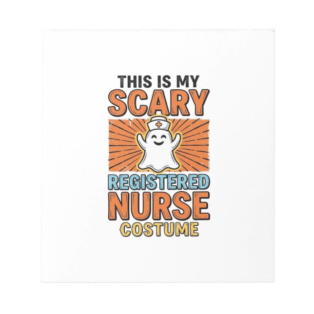 Bloc-note Costume d'infirmière diplômée effrayant Halloween  (Devant)