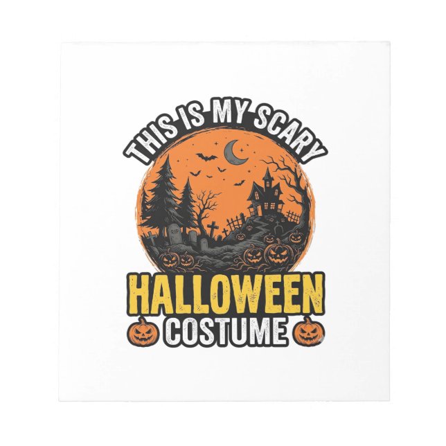 Bloc-note Costume Halloween Vintage Épouvantable (Devant)