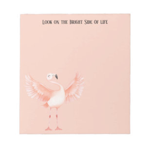 Bloc-note Coté lumineux de la vie Flamant rose
