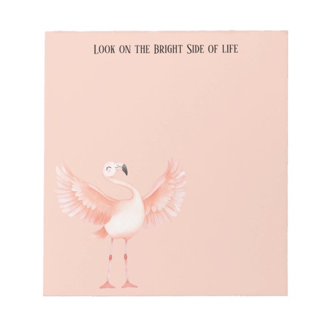 Bloc-note Coté lumineux de la vie Flamant rose (Devant)
