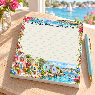 Bloc-note Cottages Côtiers Colorés & Havre Turquoise