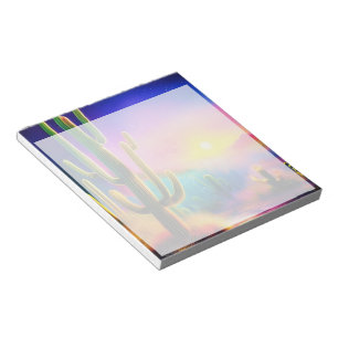 Bloc-note Coucher de soleil coloré dans le désert