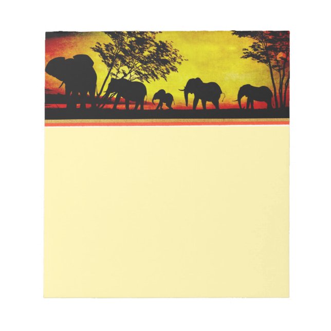 Bloc-note Coucher de soleil des éléphants (Devant)