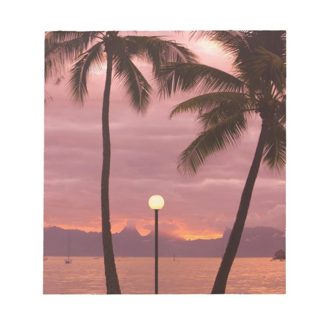 Bloc-note Coucher de soleil sur Moorea depuis Sofitel Maeva  (Devant)