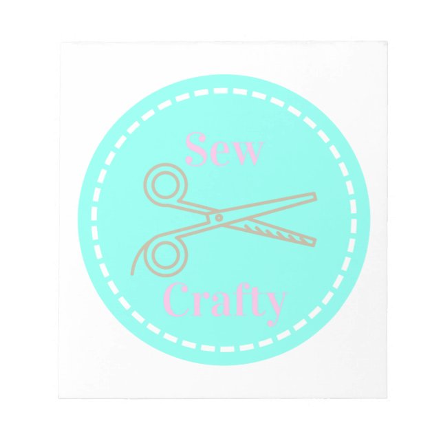 Bloc-note Coudre Crafty Pastel Rose Grey Aqua (Devant)