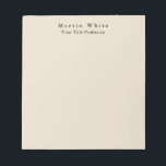 Bloc-note Couleur amande Plain élégant professionnel moderne<br><div class="desc">Design simple,  moderne,  minimaliste pour les entreprises. Ce modèle peut être customisé pour répondre à tous les métiers professionnels.</div>