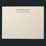 Bloc-note Couleur amande Plain élégant professionnel moderne<br><div class="desc">Design simple,  moderne,  minimaliste pour les entreprises. Ce modèle peut être customisé pour répondre à tous les métiers professionnels.</div>