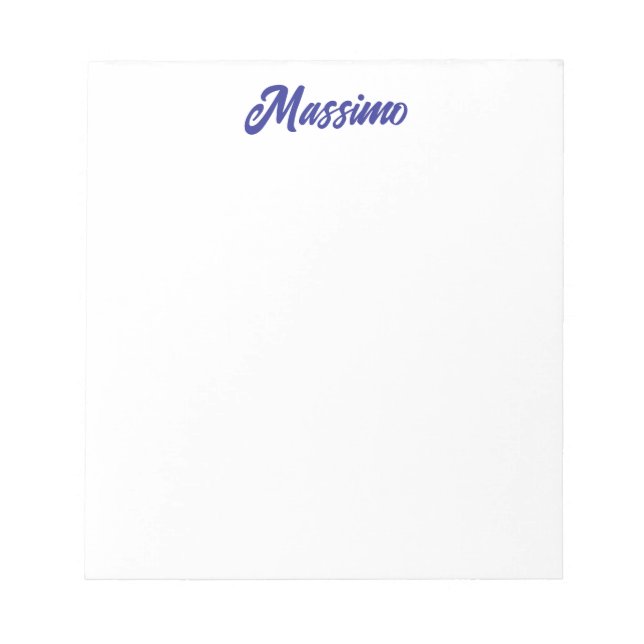 Bloc-note Couleur bleu profond calligraphie moderne simple d (Devant)