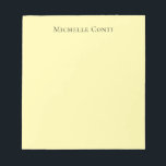 Bloc-note Couleur crème Minimaliste Plain Élégant<br><div class="desc">Ce design est pour vous. Un look parfait avec des écueils mais pas des lettres irritantes sur un arrière - plan crème. A la fois fonctionnel et esthétique. Que veux-tu de plus ?</div>