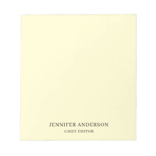 Bloc-note Couleur Crème Moderne Minimaliste Uni Professionne