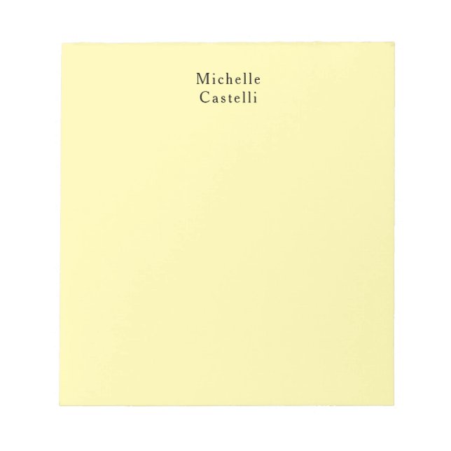 Bloc-note Couleur crème Professionnel Classique Unique Votre (Devant)