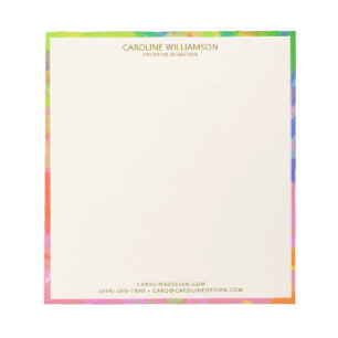 Bloc-note Couleur de marque abstraite colorée de Studio Bord