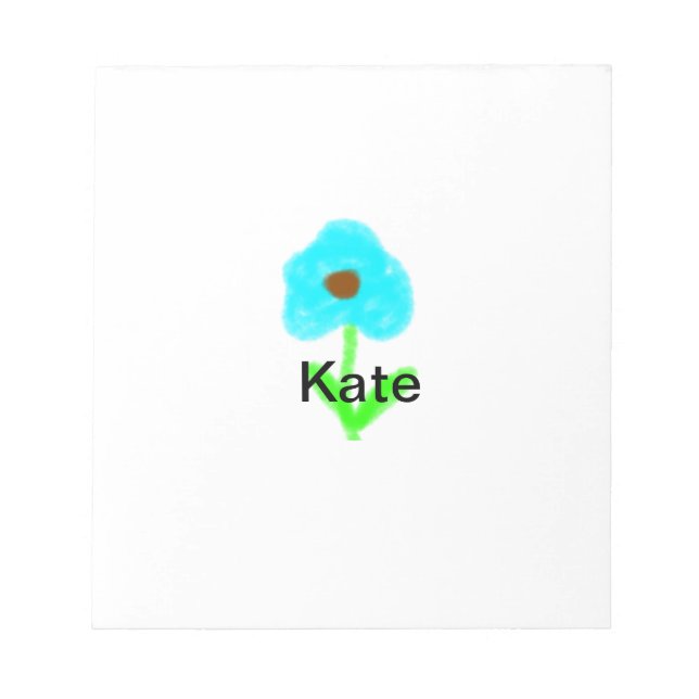 Bloc-note Couleur d'eau bleu vert ajouter votre nom texte pe (Devant)