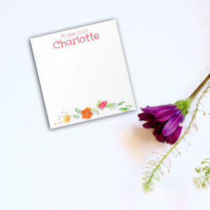 Bloc-note Couleur fleur sauvage orange rustique