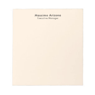 Bloc-note Couleur ivoire minimaliste moderne professionnel s