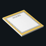 Bloc-note Couleur modifiable blanc jaune personnalisé<br><div class="desc">Bloc-notes personnalisé Jaune (couleur arrière - plan peut être modifiée) avec votre nom ou tout texte que vous choisissez en haut.</div>