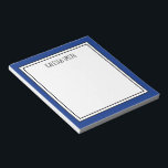 Bloc-note Couleur modifiable en bleu bleu royal personnalisé<br><div class="desc">Un bloc-notes personnalisé moderne et tendance bleu royal (couleur arrière - plan peut être édité) avec votre nom ou tout texte que vous choisissez en haut.</div>