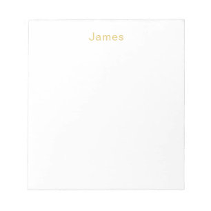 Bloc-note Couleur Or Nom Minimaliste Tendance Professionnel