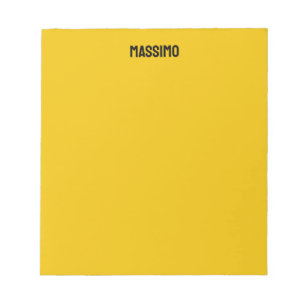 Bloc-note Couleur Or Propre Nom Minimaliste Moderne Simple