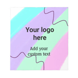 Bloc-note Couleur pastel simple ajoutez votre logo texte per