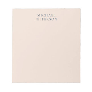 Bloc-note Couleur Rose Champagne Minimaliste Moderne Simple