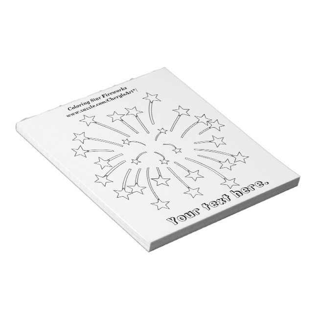 Bloc-note Couleur Star Fireworks - Notepads (Incliné)
