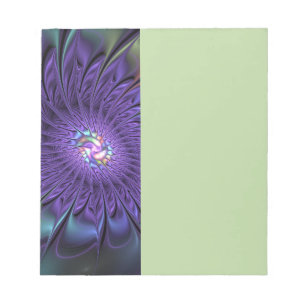 Bloc-note Couleur tendance moderne abstraite fleur fractale