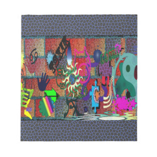 Bloc-note Couleur U-pick / Graffiti Art sur mur de briques