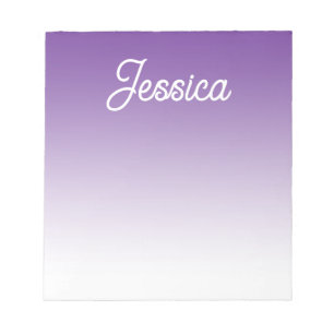 Bloc-note Couleur violette ombrée (modifiable) et votre text
