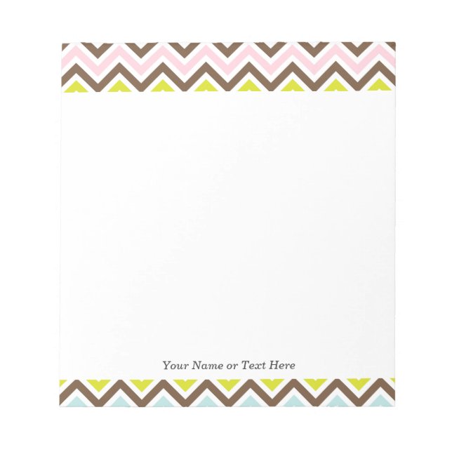 Bloc-note Couleurs aztèques - Chic Chevron Zigzag Motif (Devant)