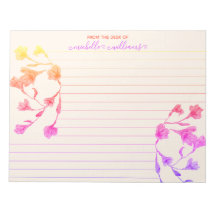 Couleurs chaudes Fleurs aquarelles