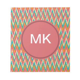 Bloc-note couleurs d'épice de conception de zigzag d'iKat