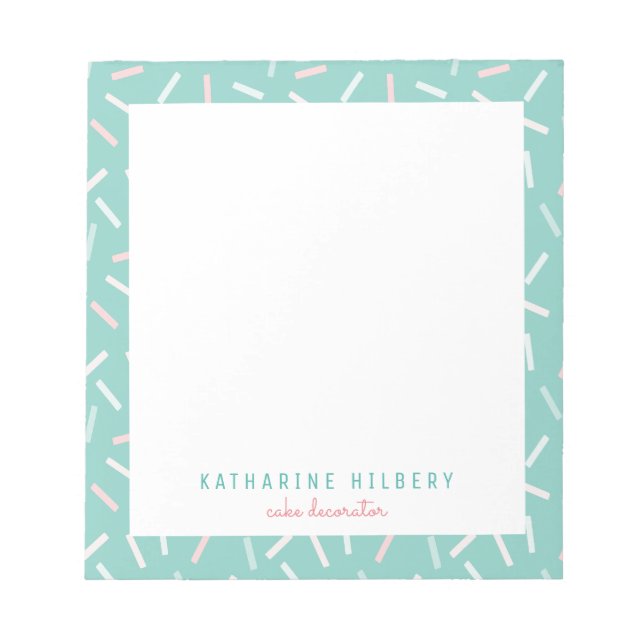 Bloc-note Couleurs pastel Saupoudrer Mint Vert (Devant)