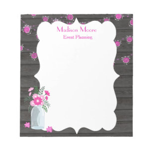 Bloc-note Country Chic Light Strings Planificateur d'événeme