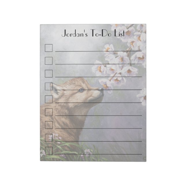 Bloc-note Coupe et fleurs de loup gris mignonne pour bébé (Tourné)
