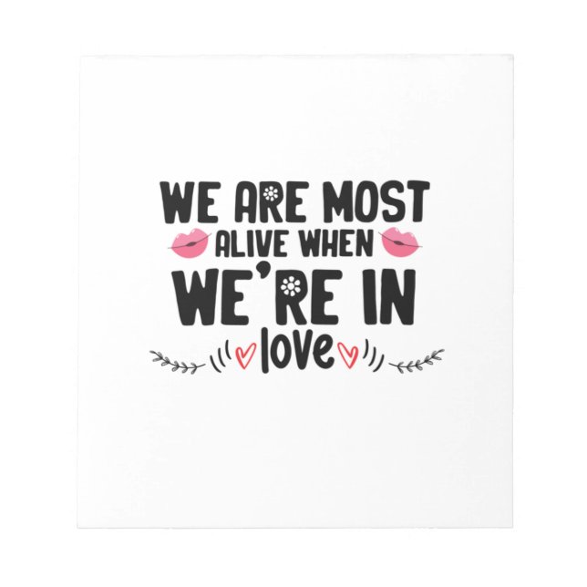 Bloc-note Couple Cadeau Nous Sommes Dans L'Amour (Devant)
