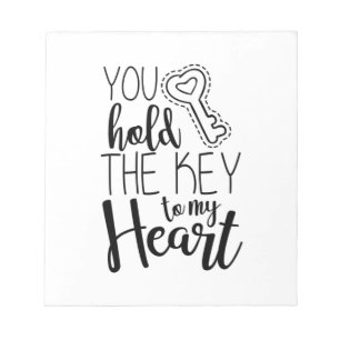Bloc-note Couple Cadeau Vous Tenez La Clé De Mon Coeur