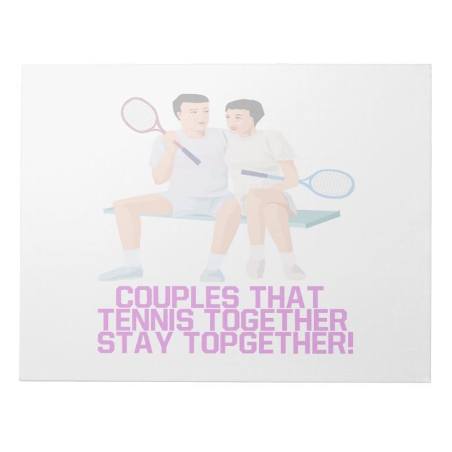 Bloc-note Couples Qui Tennis Ensemble (Devant)