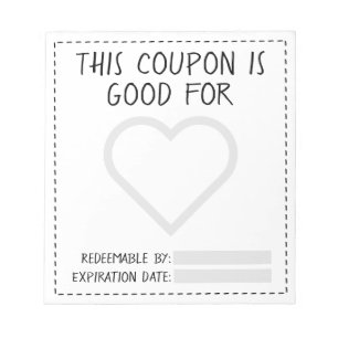 Bloc-note Coupon Réserver Coupons faits maison Cute Modèle m