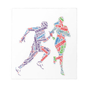 Bloc-note Coureur homme et fille