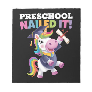 Bloc-note Couronne de fin d'études Licorne Nailed It Préscol
