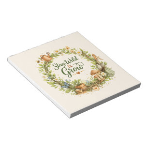 Bloc-note Couronne florale aquarelle botanique Inspirante